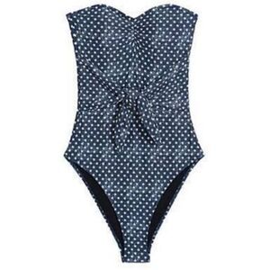 WE WORE WHAT CAPRI DISTRESSED STARS NWT STRAPLESS ONE PIECE SWIM SZ XL